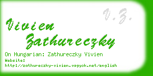 vivien zathureczky business card